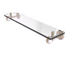 Allied Brass Pacific Grove Collection 16 Inch Glass Shelf with Groovy Accents PG-1G-16-PEW