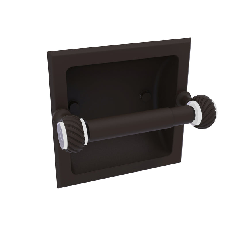 Allied Brass Pacific Grove Collection Recessed Toilet Paper Holder with Twisted Accents PG-24CT-ORB