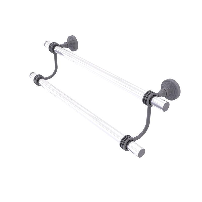 Allied Brass Pacific Grove Collection 18 Inch Double Towel Bar with Dotted Accents PG-72D-18-GYM