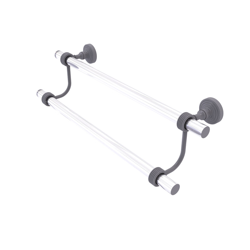 Allied Brass Pacific Grove Collection 18 Inch Double Towel Bar with Groovy Accents PG-72G-18-GYM