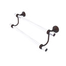 Allied Brass Pacific Grove Collection 24 Inch Double Towel Bar with Groovy Accents PG-72G-24-VB