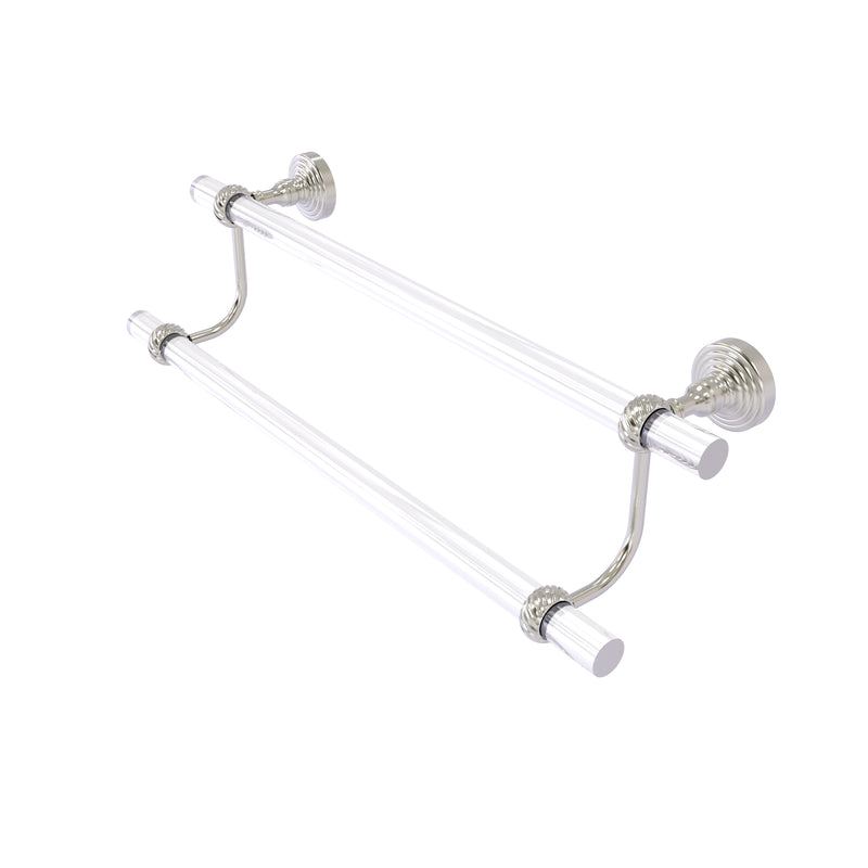 Allied Brass Pacific Grove Collection 18 Inch Double Towel Bar with Twisted Accents PG-72T-18-SN