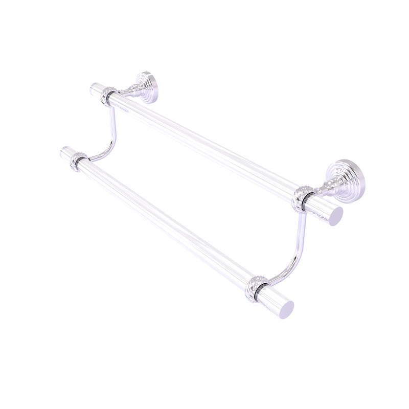 Allied Brass Pacific Grove Collection 36 Inch Double Towel Bar with Twisted Accents PG-72T-36-SCH