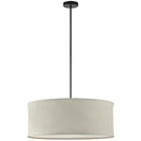 Dainolite 4 Light Incandescent Pendant Matte Black with Beige Shade PHL-264P-MB-BG