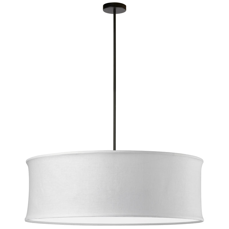 Dainolite 4 Light Incandescent Pendant Matte Black with White Shade PHL-344P-MB-WH