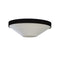 Dainolite 3 Light Incandescent Flush Mount Matte Black with Black and White Shade PIA-213FH-MB-BW