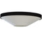 Dainolite 4 Light Incandescent Flush Mount Matte Black with Black And White Shade PIA-343FH-MB-BW