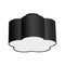 Dainolite 3 Light Incandescent Flush Mount Matte Black with Black Shade PLX-152FH-MB-BK