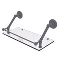 Allied Brass Prestige Monte Carlo 18 Inch Floating Glass Shelf with Gallery Rail PMC-1-18-GAL-GYM