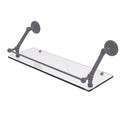 Allied Brass Prestige Monte Carlo 24 Inch Floating Glass Shelf with Gallery Rail PMC-1-24-GAL-GYM