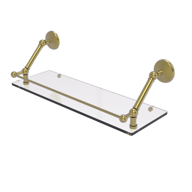 Allied Brass Prestige Monte Carlo 24 Inch Floating Glass Shelf with Gallery Rail PMC-1-24-GAL-SBR