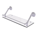 Allied Brass Prestige Monte Carlo 24 Inch Floating Glass Shelf with Gallery Rail PMC-1-24-GAL-SCH