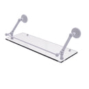 Allied Brass Prestige Monte Carlo 24 Inch Floating Glass Shelf with Gallery Rail PMC-1-24-GAL-WHM