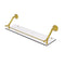 Allied Brass Prestige Monte Carlo 30 Inch Floating Glass Shelf with Gallery Rail PMC-1-30-GAL-PB