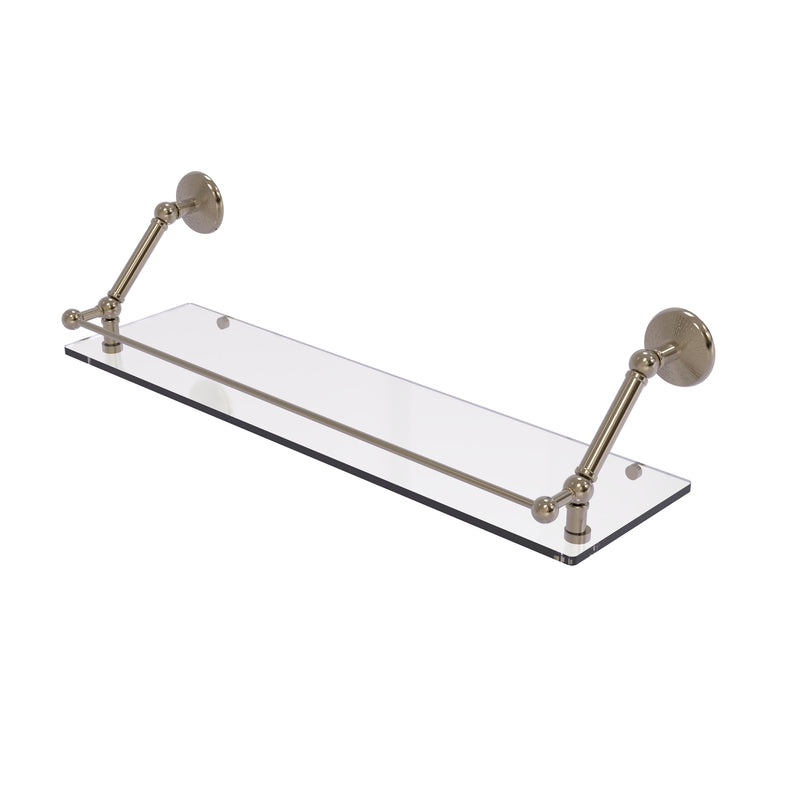 Allied Brass Prestige Monte Carlo 30 Inch Floating Glass Shelf with Gallery Rail PMC-1-30-GAL-PEW