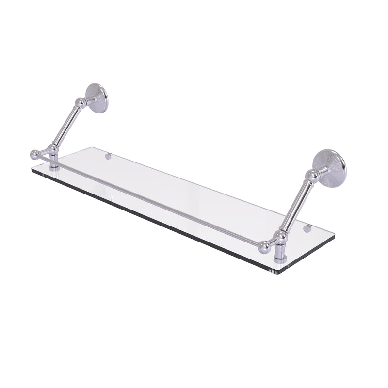 Allied Brass Prestige Monte Carlo 30 Inch Floating Glass Shelf with Gallery Rail PMC-1-30-GAL-SCH