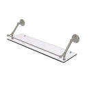 Allied Brass Prestige Monte Carlo 30 Inch Floating Glass Shelf with Gallery Rail PMC-1-30-GAL-SN