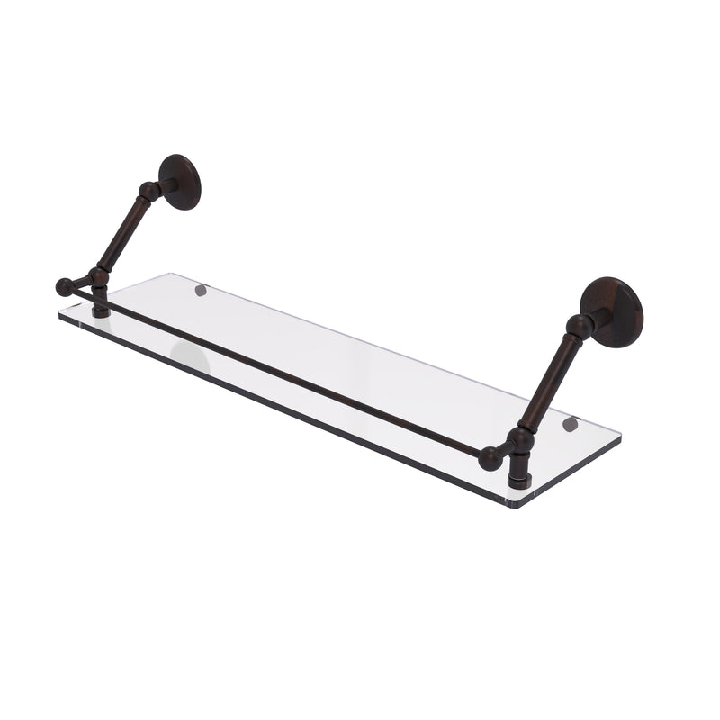 Allied Brass Prestige Monte Carlo 30 Inch Floating Glass Shelf with Gallery Rail PMC-1-30-GAL-VB