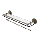 Allied Brass Prestige Monte Carlo Collection Paper Towel Holder with 22 Inch Gallery Glass Shelf PMC-1PT-22-GAL-ABR