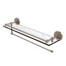 Allied Brass Prestige Monte Carlo Collection Paper Towel Holder with 22 Inch Gallery Glass Shelf PMC-1PT-22-GAL-PEW