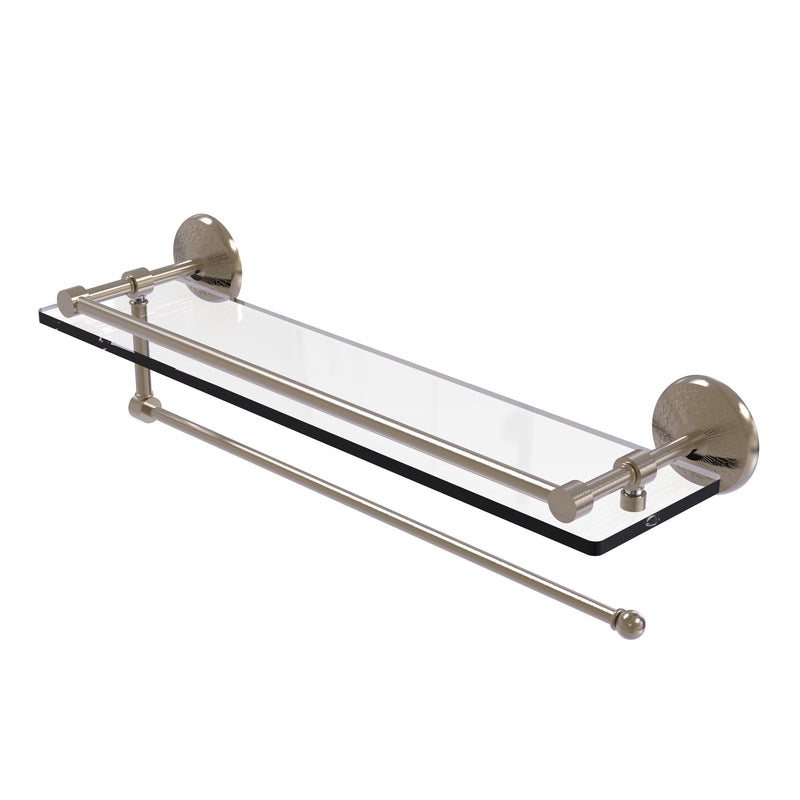 Allied Brass Prestige Monte Carlo Collection Paper Towel Holder with 22 Inch Gallery Glass Shelf PMC-1PT-22-GAL-PEW