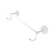 Allied Brass Prestige Monte Carlo Collection 18 Inch Towel Bar with Integrated Hooks PMC-41-18-HK-WHM