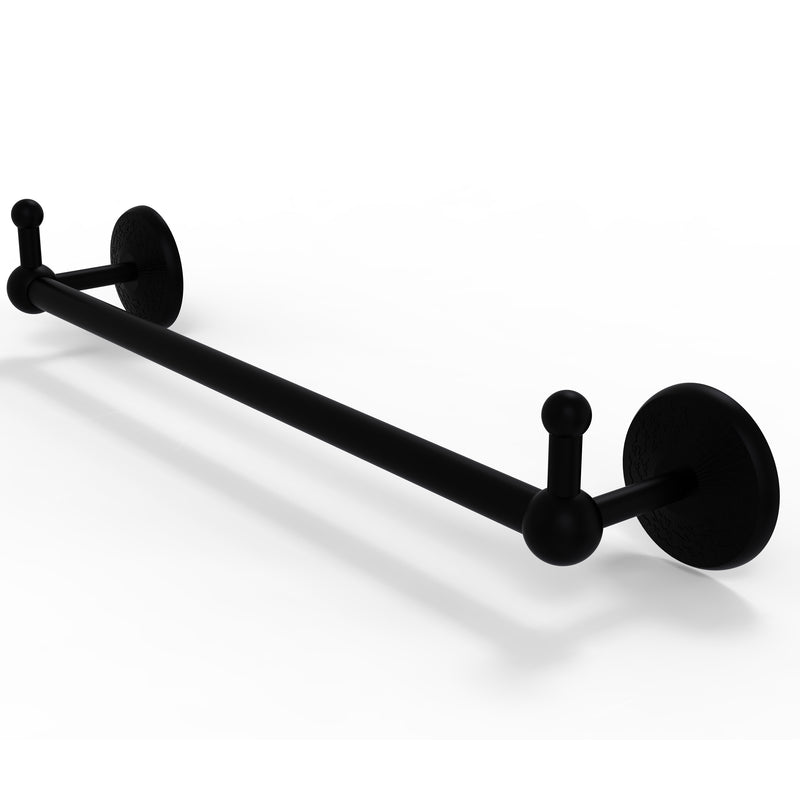 Allied Brass Prestige Monte Carlo Collection 18 Inch Towel Bar with Integrated Hooks PMC-41-18-PEG-BKM