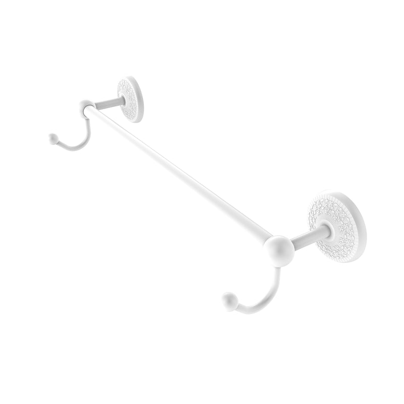 Allied Brass Prestige Monte Carlo Collection 36 Inch Towel Bar with Integrated Hooks PMC-41-36-HK-WHM