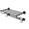 Allied Brass Prestige Monte Carlo Collection 24 Inch Train Rack Towel Shelf PMC-HTL-24-5-BKM