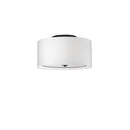 Dainolite 3 Light Incandescent Flush Mount Matte Black with White Shade POR-163FH-MB-WH