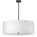 Dainolite 4 Light Incandescent Pendant Matte Black with White Shade POR-344P-MB-WH