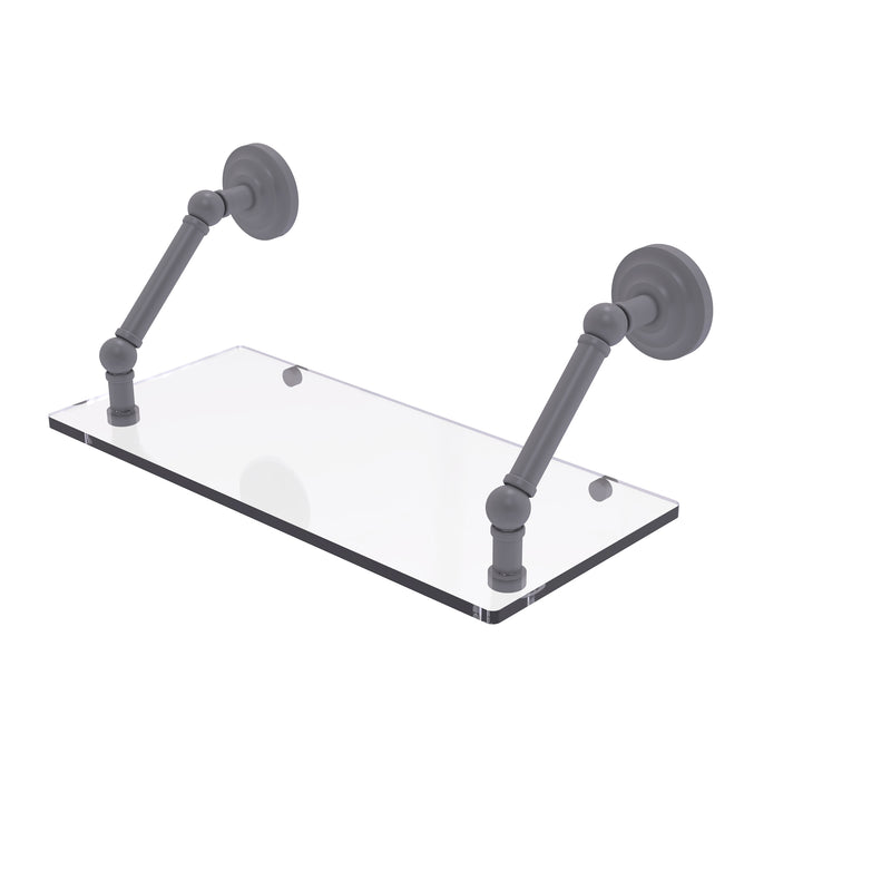 Allied Brass Prestige Que New Collection 18 Inch Floating Glass Shelf PQN-1-18-GYM