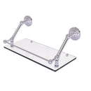 Allied Brass Prestige Que New 18 Inch Floating Glass Shelf with Gallery Rail PQN-1-18-GAL-PC