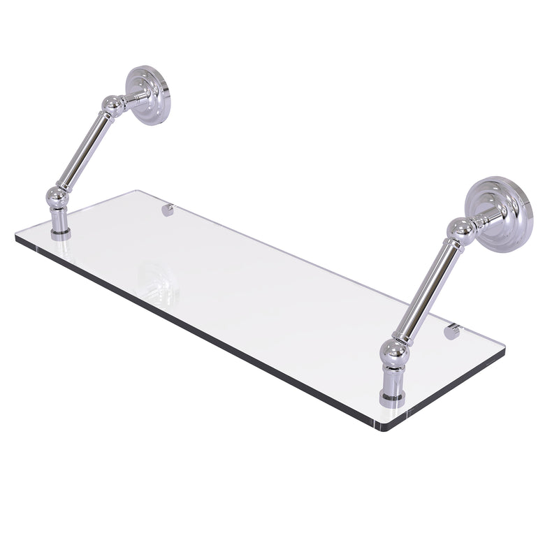 Allied Brass Prestige Que New Collection 24 Inch Floating Glass Shelf PQN-1-24-PC