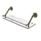 Allied Brass Prestige Que New 24 Inch Floating Glass Shelf with Gallery Rail PQN-1-24-GAL-ABR