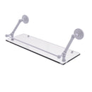 Allied Brass Prestige Que New 24 Inch Floating Glass Shelf with Gallery Rail PQN-1-24-GAL-WHM