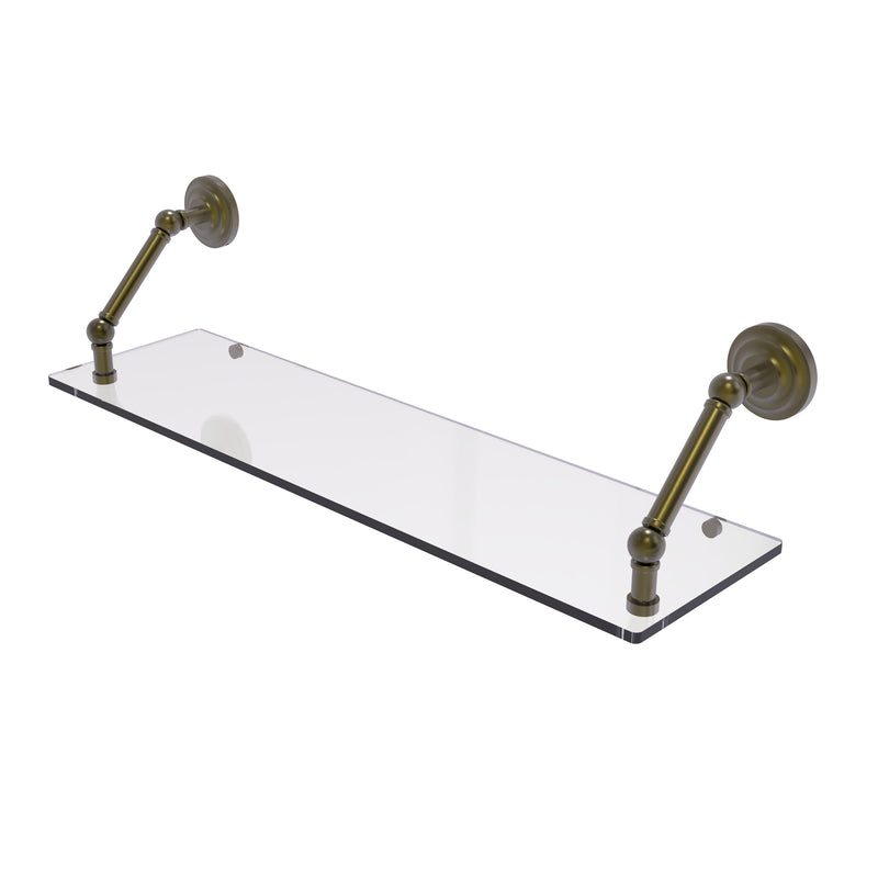 Allied Brass Prestige Que New Collection 30 Inch Floating Glass Shelf PQN-1-30-ABR