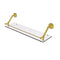 Allied Brass Prestige Que New 30 Inch Floating Glass Shelf with Gallery Rail PQN-1-30-GAL-PB