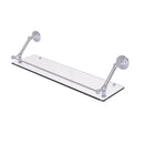 Allied Brass Prestige Que New 30 Inch Floating Glass Shelf with Gallery Rail PQN-1-30-GAL-SCH