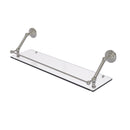 Allied Brass Prestige Que New 30 Inch Floating Glass Shelf with Gallery Rail PQN-1-30-GAL-SN