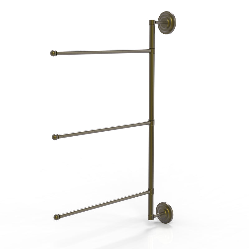 Allied Brass Prestige Que New Collection 3 Swing Arm Vertical 28 Inch Towel Bar PQN-27-3-16-28-ABR