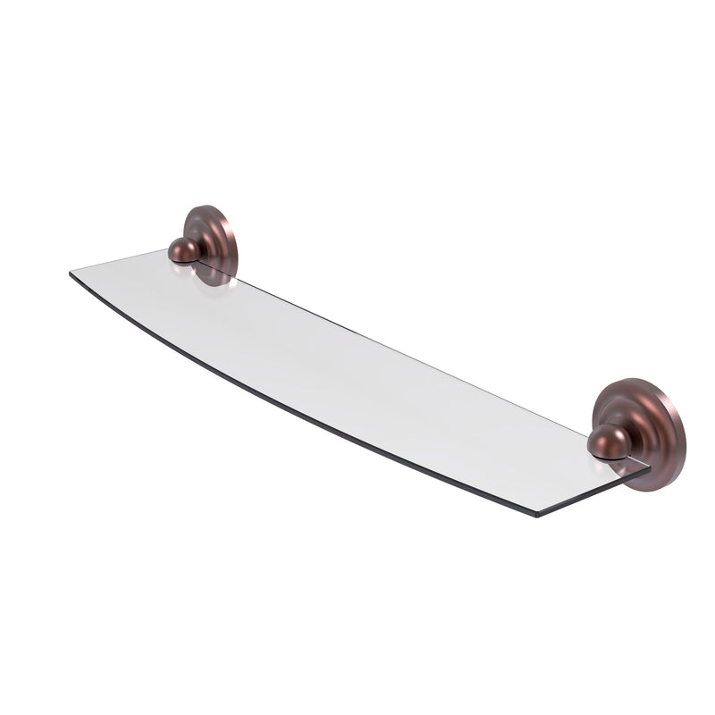 Allied Brass Prestige Que New Collection 24 Inch Glass Shelf PQN-33-24-CA