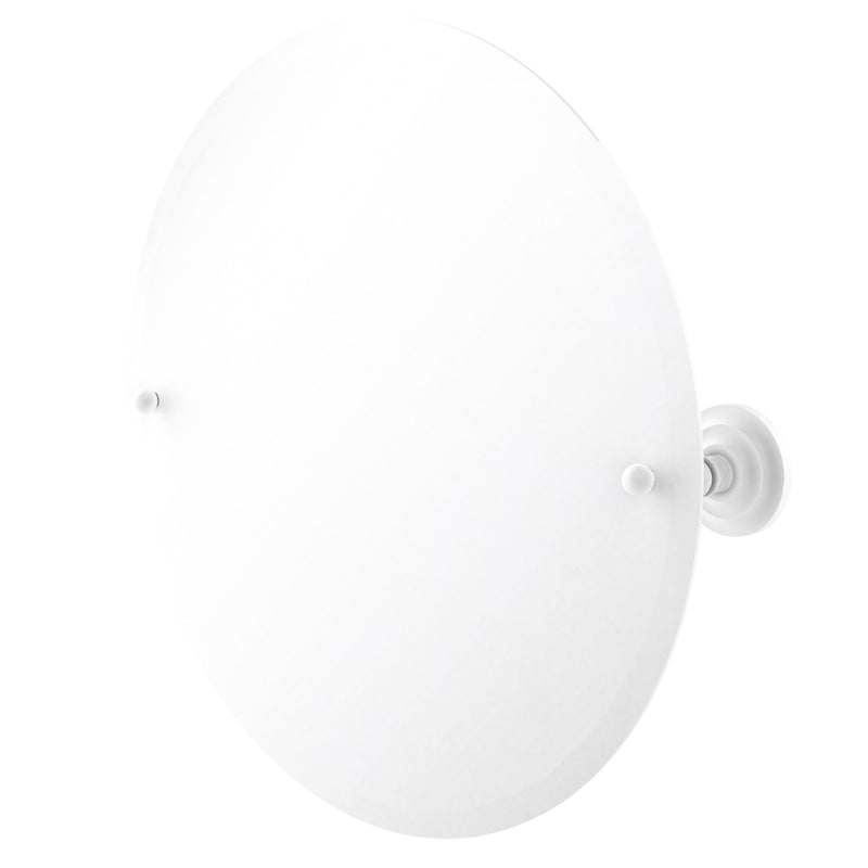 Allied Brass Frameless Round Tilt Mirror with Beveled Edge PQN-90-WHM