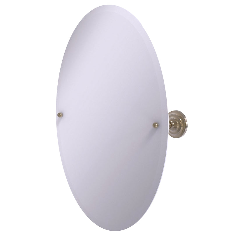 Allied Brass Frameless Oval Tilt Mirror with Beveled Edge PQN-91-PEW