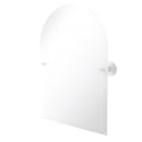 Allied Brass Frameless Arched Top Tilt Mirror with Beveled Edge PQN-94-WHM