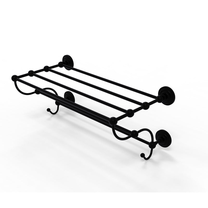 Allied Brass Prestige Que New Collection 24 Inch Train Rack Towel Shelf PQN-HTL-24-5-BKM