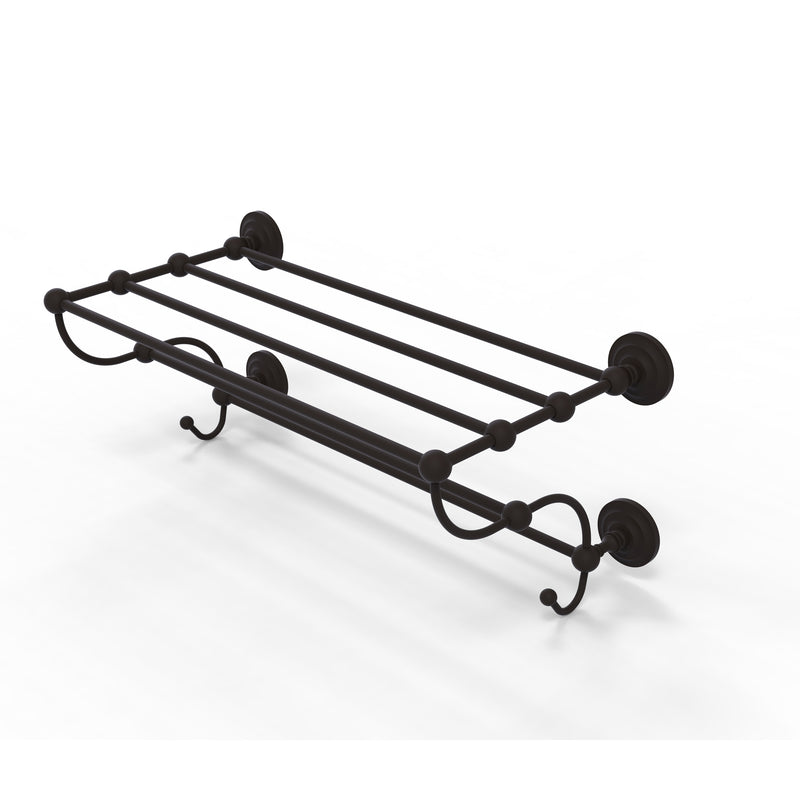 Allied Brass Prestige Que New Collection 24 Inch Train Rack Towel Shelf PQN-HTL-24-5-ORB