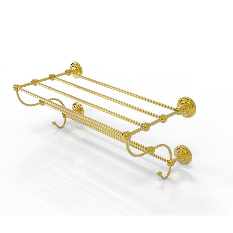 Allied Brass Prestige Que New Collection 24 Inch Train Rack Towel Shelf PQN-HTL-24-5-PB