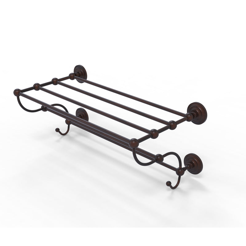 Allied Brass Prestige Que New Collection 36 Inch Train Rack Towel Shelf PQN-HTL-36-5-VB