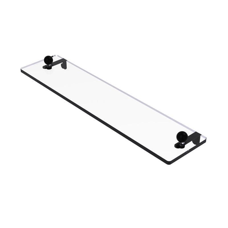 Allied Brass 16 Inch Glass Vanity Shelf with Beveled Edges PR-1-16-BKM